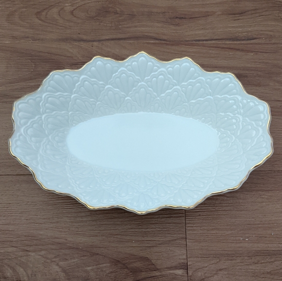 Lenox Dining Lenox Oval Bowl Ivory With 24k Gold Trim Vintage 98s